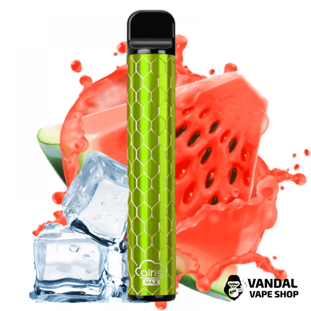 Одноразовая Pod система Airis Max Disposable Device 950mAh на 1800 затяжек со вкусом арбуза с холодком Одноразовая Pod система Airis Max Disposable Device 950mAh на 1800 затяжек со вкусом арбуза с холодком
