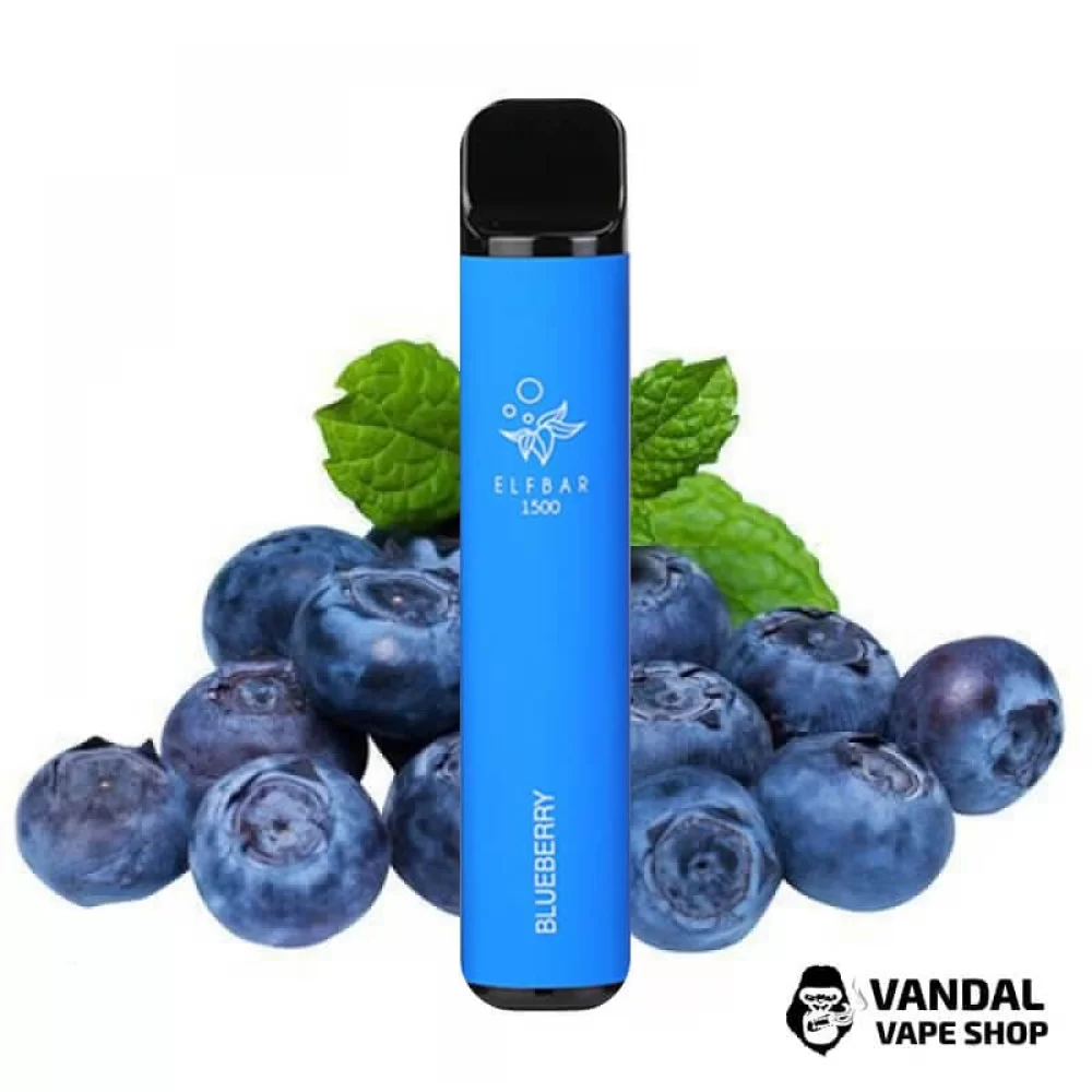 Одноразовий Pod Elf Bar 1500 Disposable Device 850mAh 5% на 1500 затяжок зі смаком чорниці
