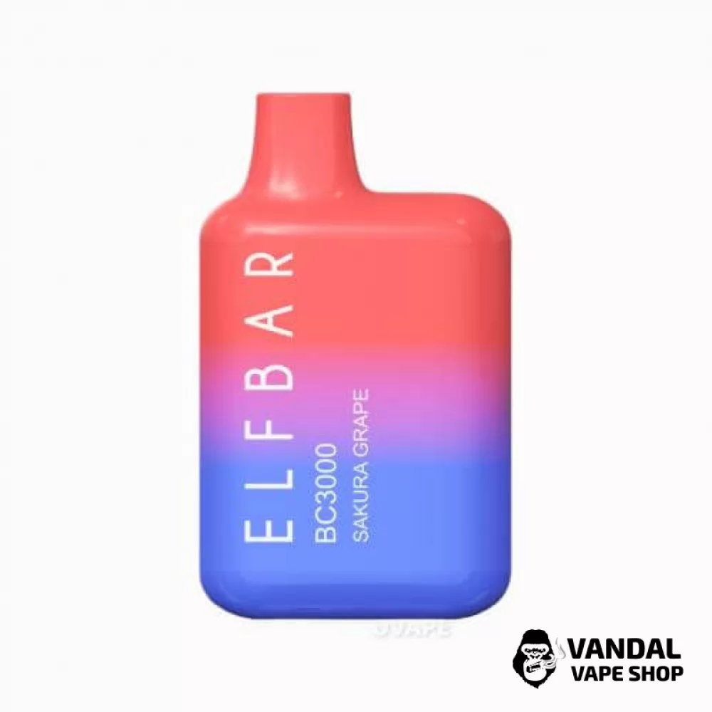 Одноразовый Pod Elf Bar BC3000 Disposable Device 650mAh 5% на 3000 затяжек со вкусом сакуры и винограда