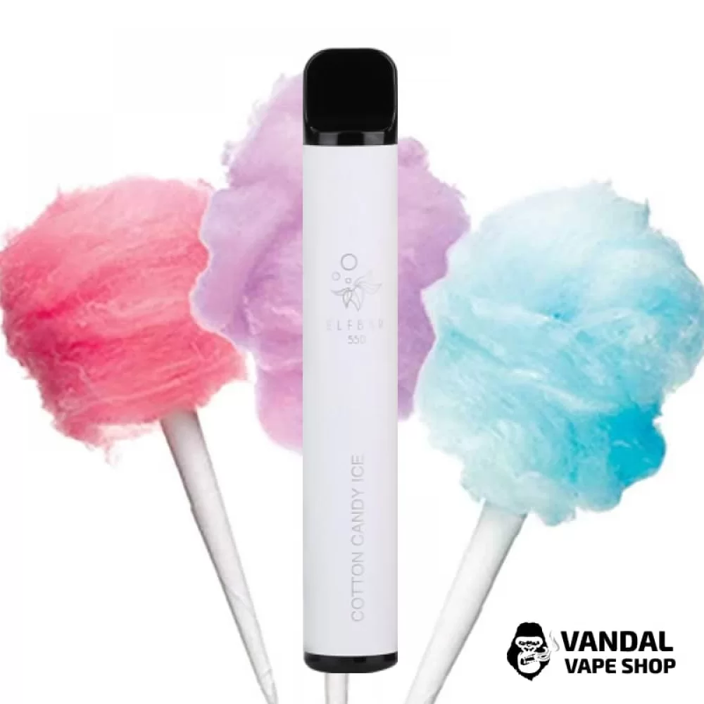 Одноразовая Pod-Система Elf Bar 550 Disposable Pod Device 50 мг (Cotton Candy Ice) со вкусом сладкой ваты с прохладой