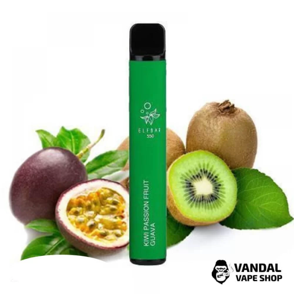 Одноразовая Pod-Система Elf Bar 550 Disposable Pod Device 50 мг (Kiwi Passion Fruit Guava) со вкусом киви, пасион фрукта и гуавы