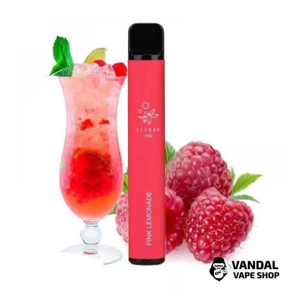 Одноразовая Pod-Система Elf Bar 550 Disposable Pod Device 50 мг (Pink Lemonade) со вкусом малины Одноразовая Pod-Система Elf Bar 550 Disposable Pod Device 50 мг (Pink Lemonade) со вкусом малины