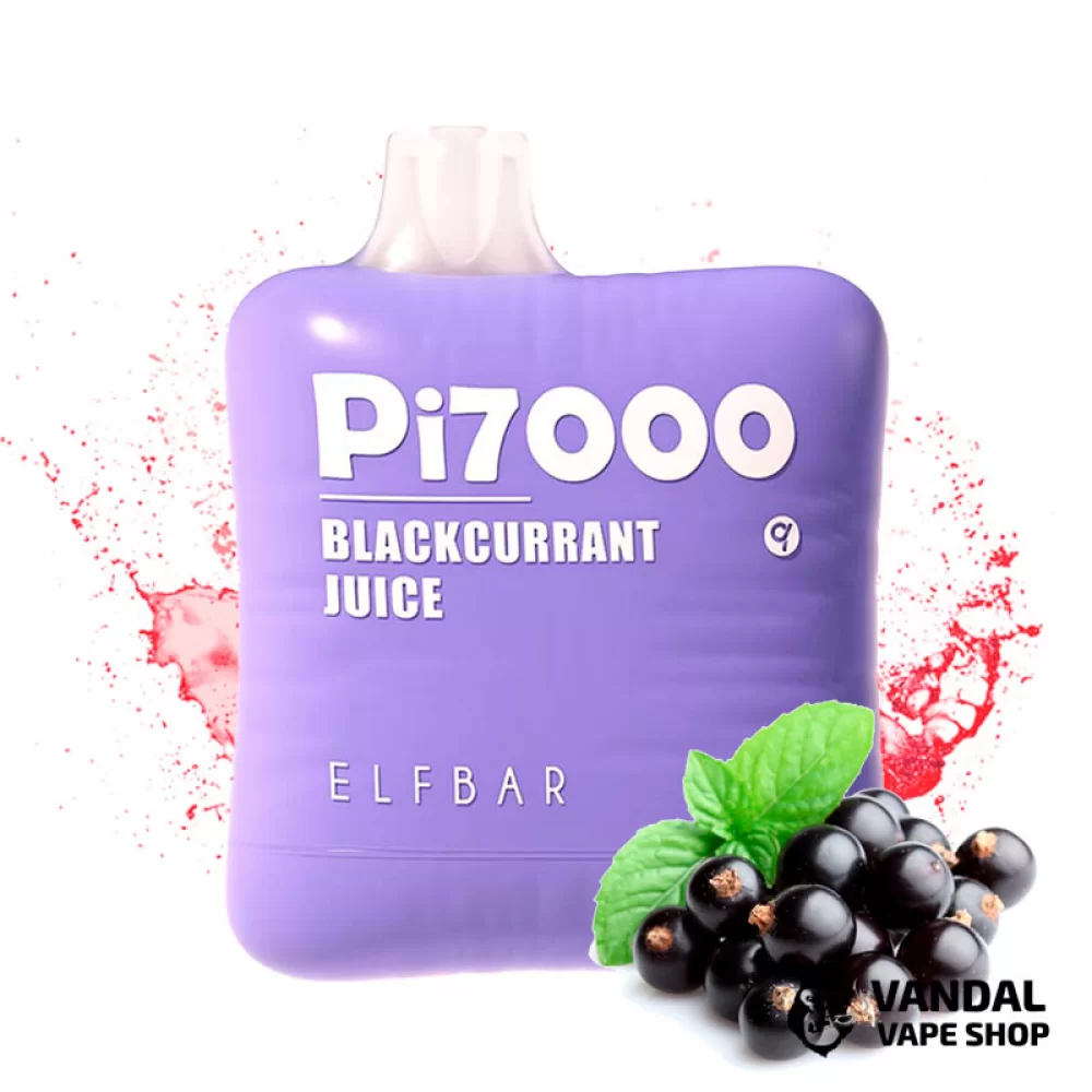 Одноразовый Elf Bar PI7000 500 мАч 5% на 7000 затяжек со вкусом сока из смородины