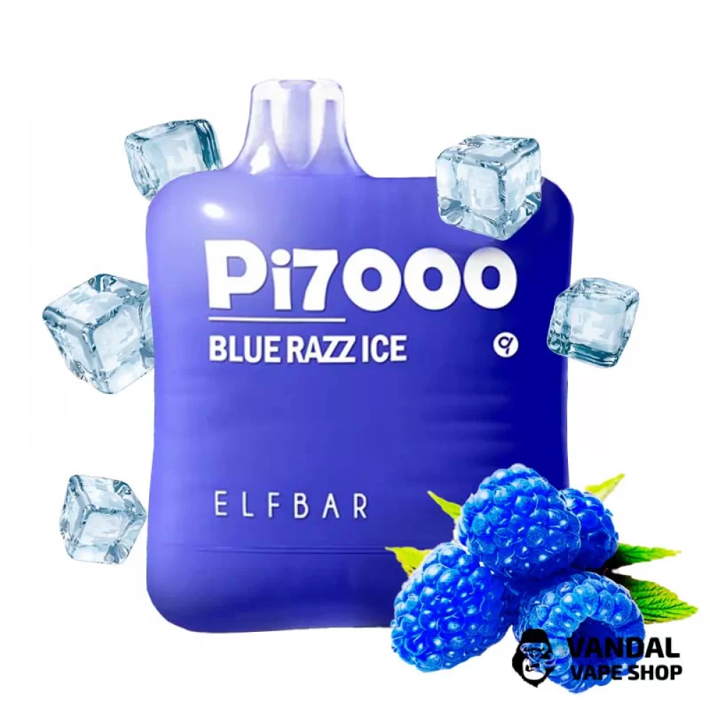 Одноразовый Elf Bar PI7000 500 мАч 5% на 7000 затяжек со вкусом голубой малины со льдом Одноразовый Elf Bar PI7000 500 мАч 5% на 7000 затяжек со вкусом голубой малины со льдом