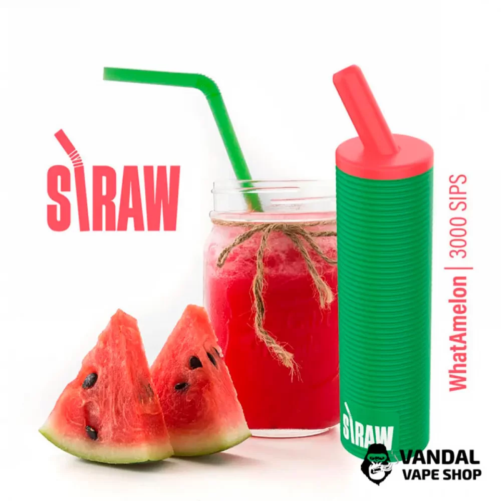 Одноразовый Pod Straw 3000 1300 мАч на 2000 затяжек со вкусом арбуза