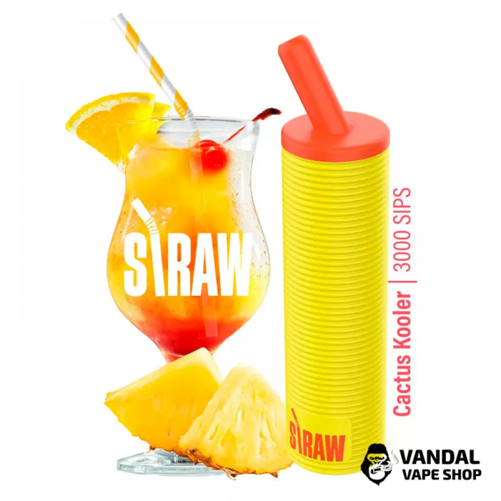 Одноразовый Pod Straw 3000 1300 мАч на 2000 затяжек со вкусом ананаса и апельсина
