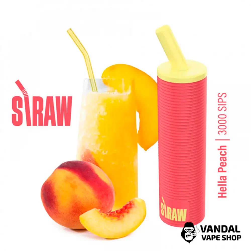 Одноразовый Pod Straw 3000 1300 мАч на 2000 затяжек со вкусом персика со льдом