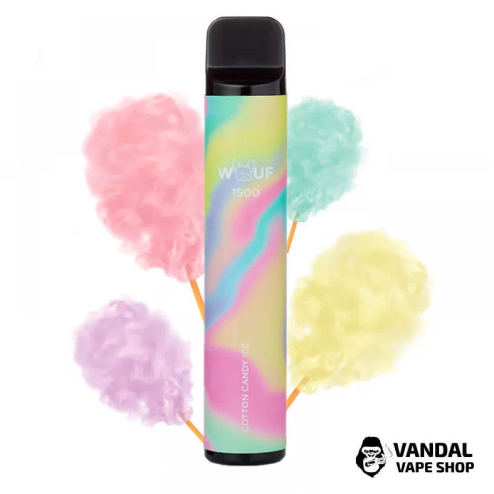 Одноразовый Pod WOUF 1500 850mAh 5% на 1500 затяжек со вкусом сахарной ваты