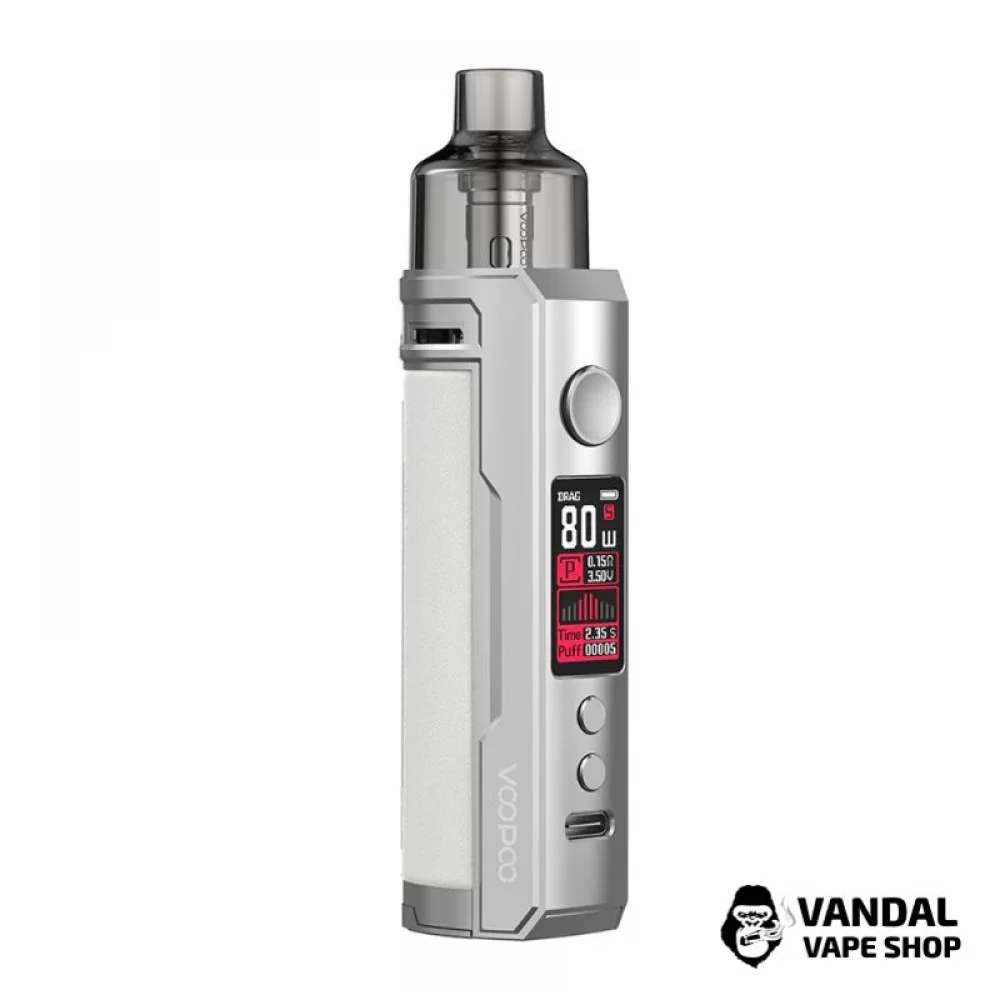 Стартовий набір Voopoo Drag X Pod Mod Kit (Original) Silver White (без акумулятора)
