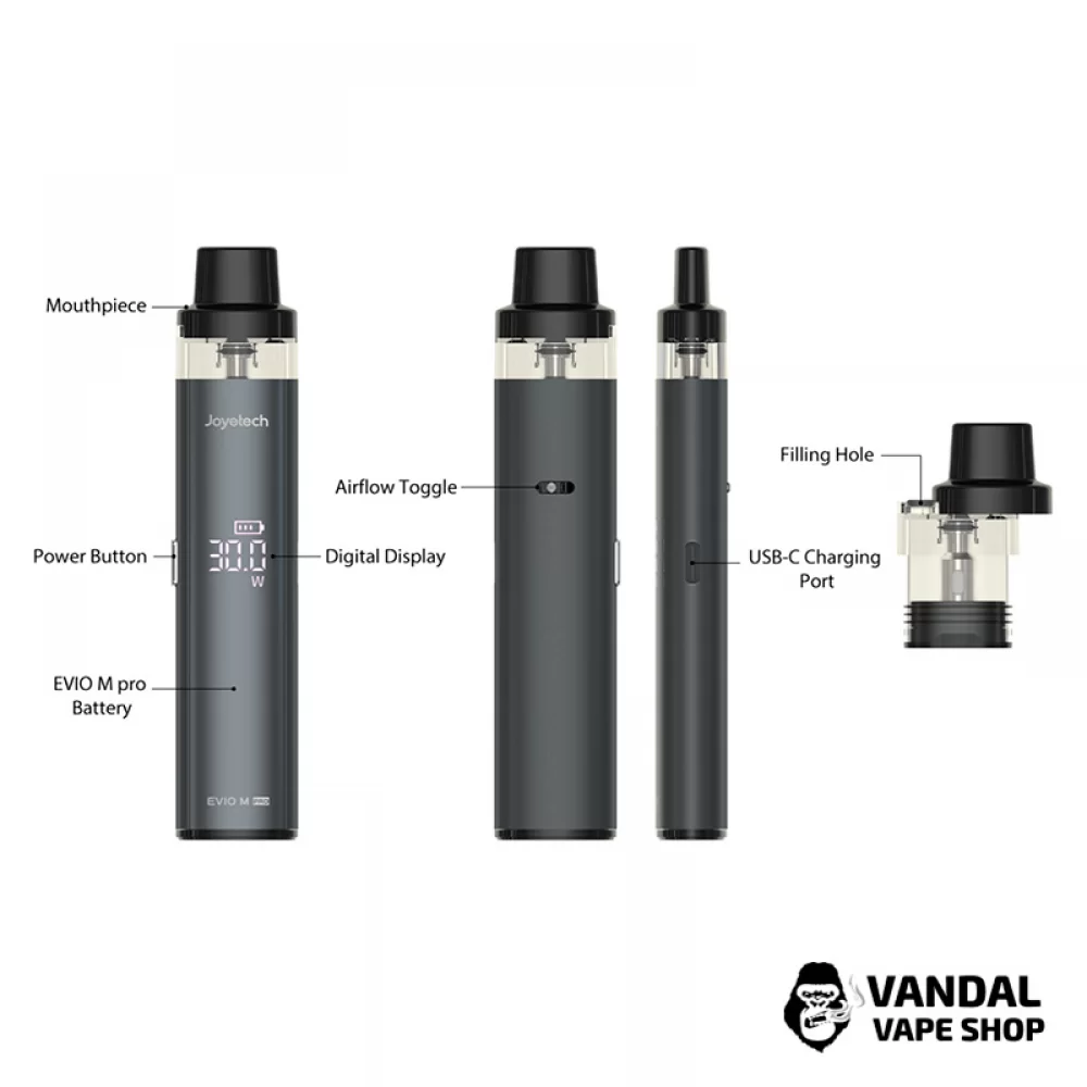 Оригинальная подсистема Joyetech Evio M Pro в сером цвете Оригинальная подсистема Joyetech Evio M Pro в сером цвете
