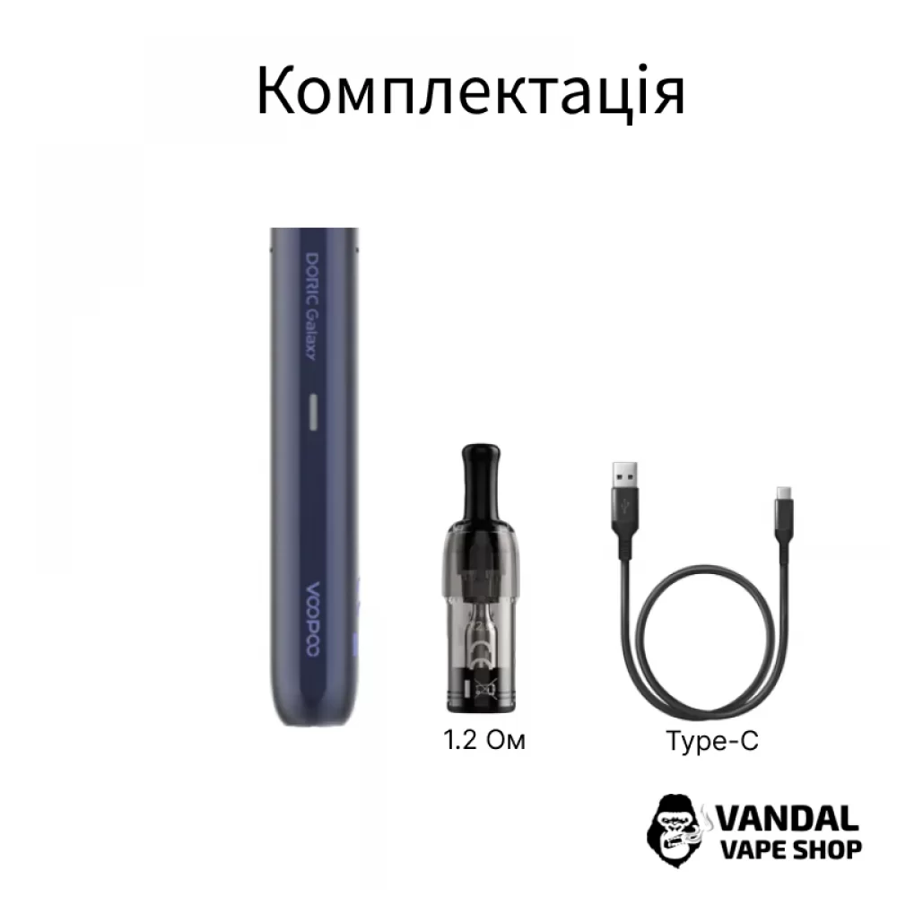 Подсистема VooPoo Doric Galaxy Pen в черном цвете