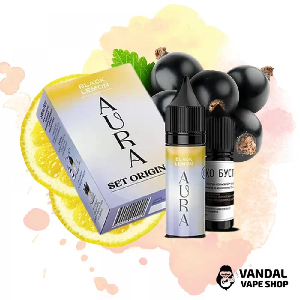 Набор для самозамеса Aura Original 15 мл 30 мг - с вкусом лимона и черной смородины.