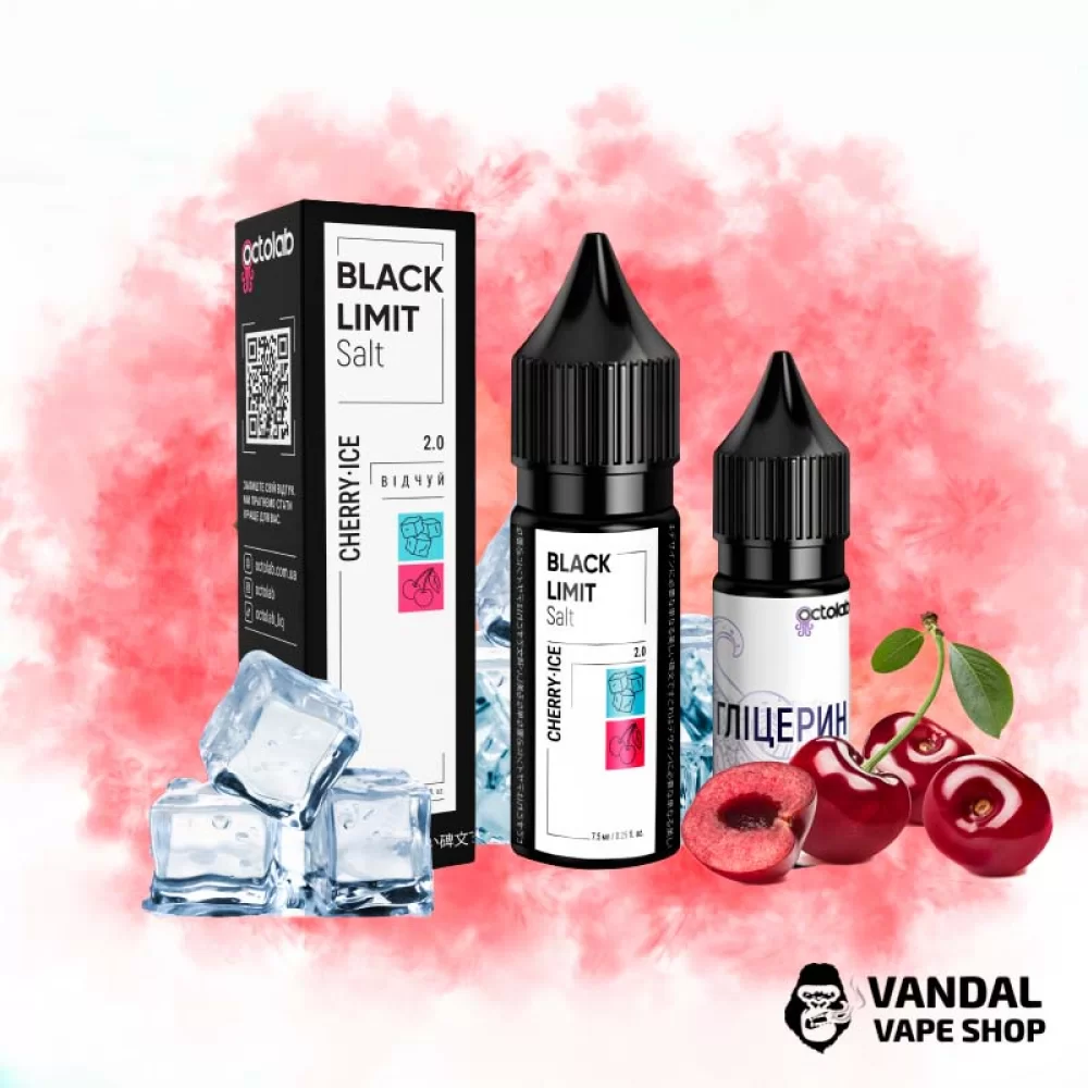 Набор для самозамеса Black Limit 15 мл 65 мг со вкусом вишни с холодком