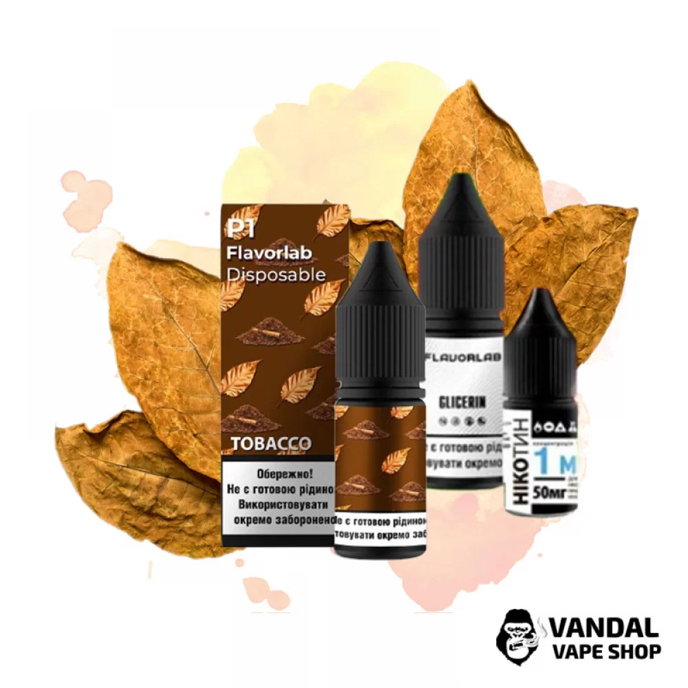Набор для самозамеса Flavorlab Р1 10 мл 50 мг со вкусом табака. Набор для самозамеса Flavorlab Р1 10 мл 50 мг со вкусом табака.