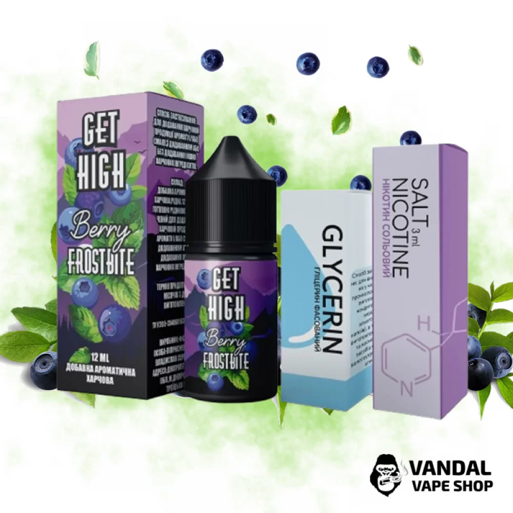 Набор для самозамеса Get High 30 мл 25 мг со вкусом черники и мяты