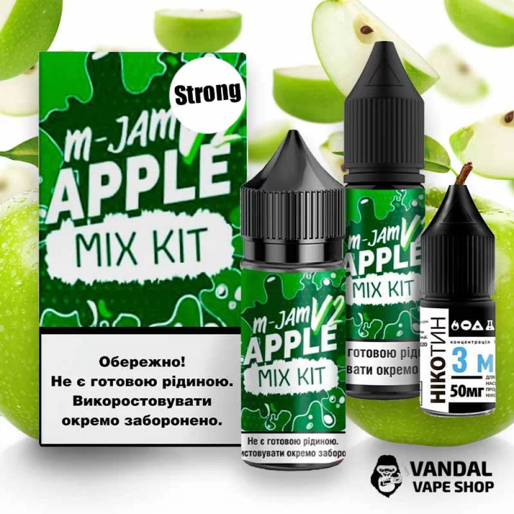 Набір для самозамісу M-JAM V2 Salt Strong 30 мл 50 мг зі смаком яблука