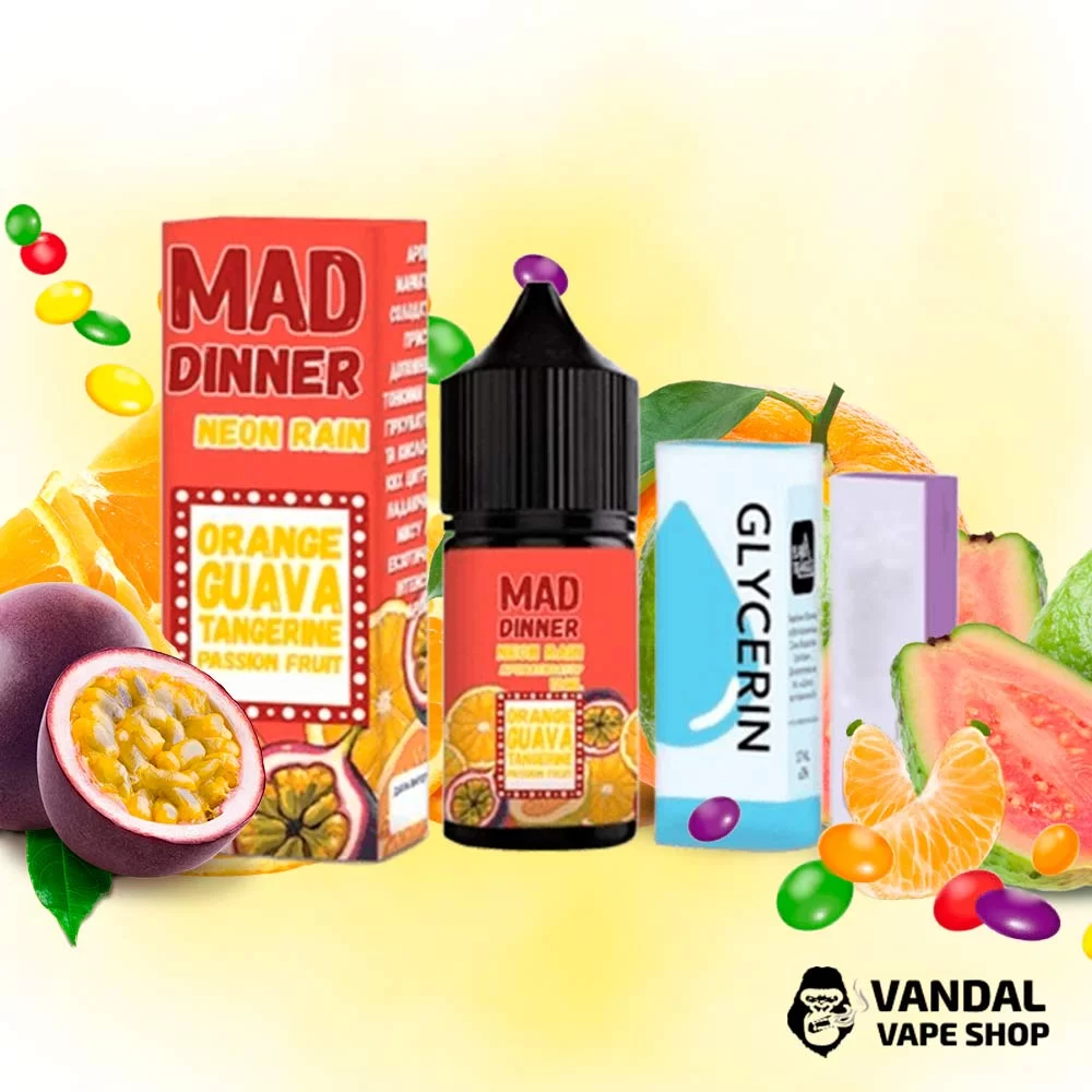 Набор для самозамеса Mad Dinner  30 мл 50 мг со вкусом кислых фруктовых конфет