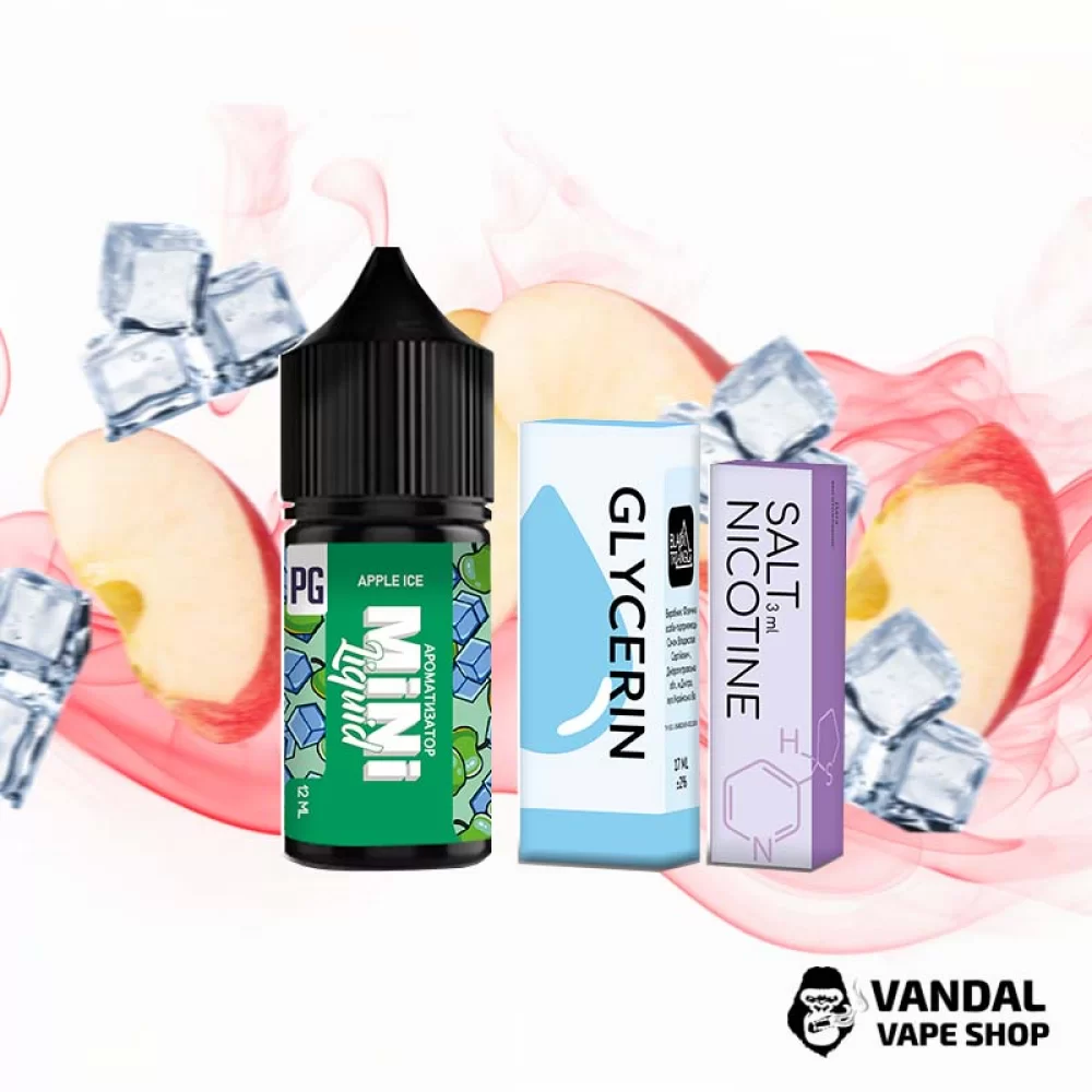 Набор для самозамеса Mini Liquid  30 мл 50 мг со вкусом яблока с холодком