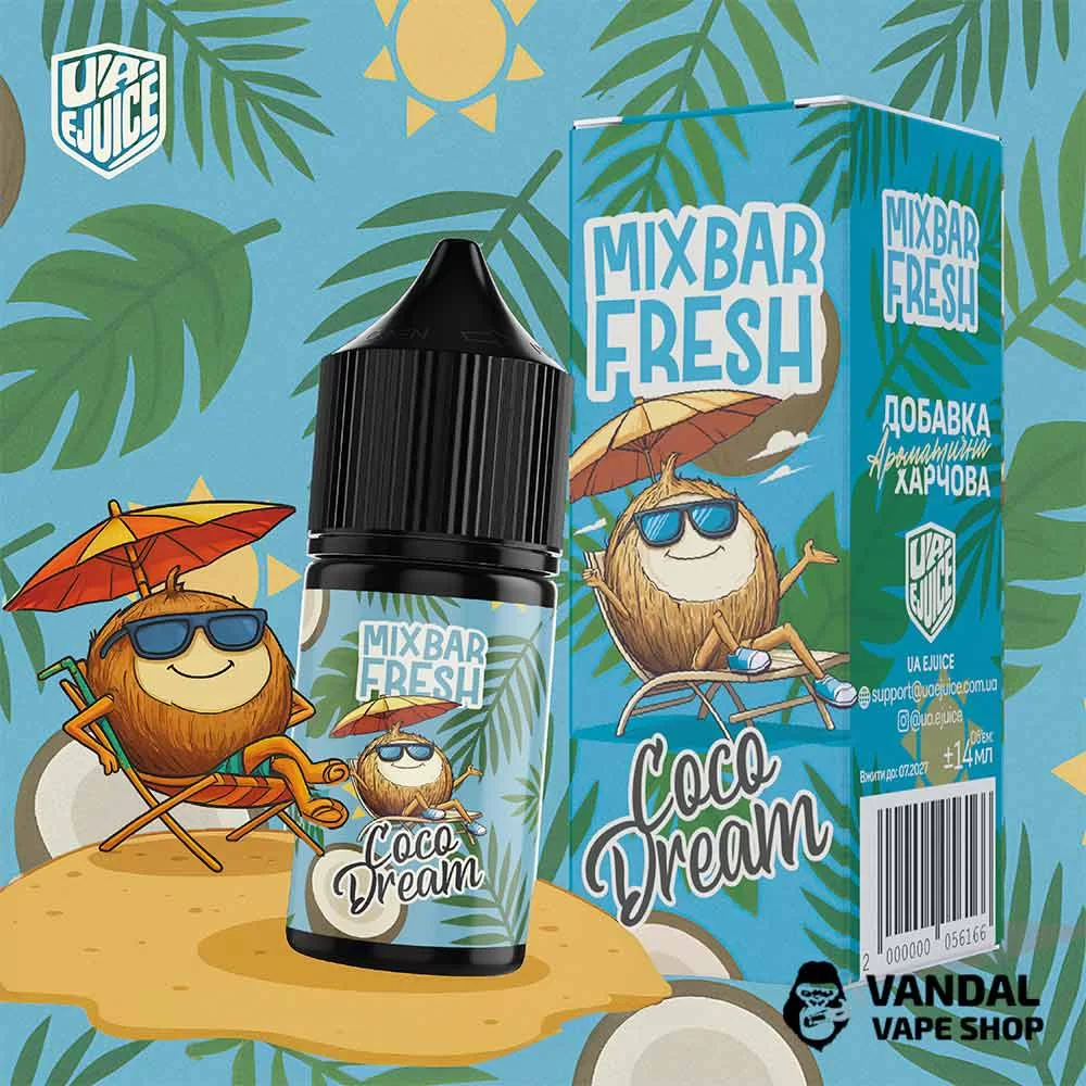 Набор для самозамеса Mix Bar Fresh 15 мл 50 мг со вкусом кокоса и личи с холодом