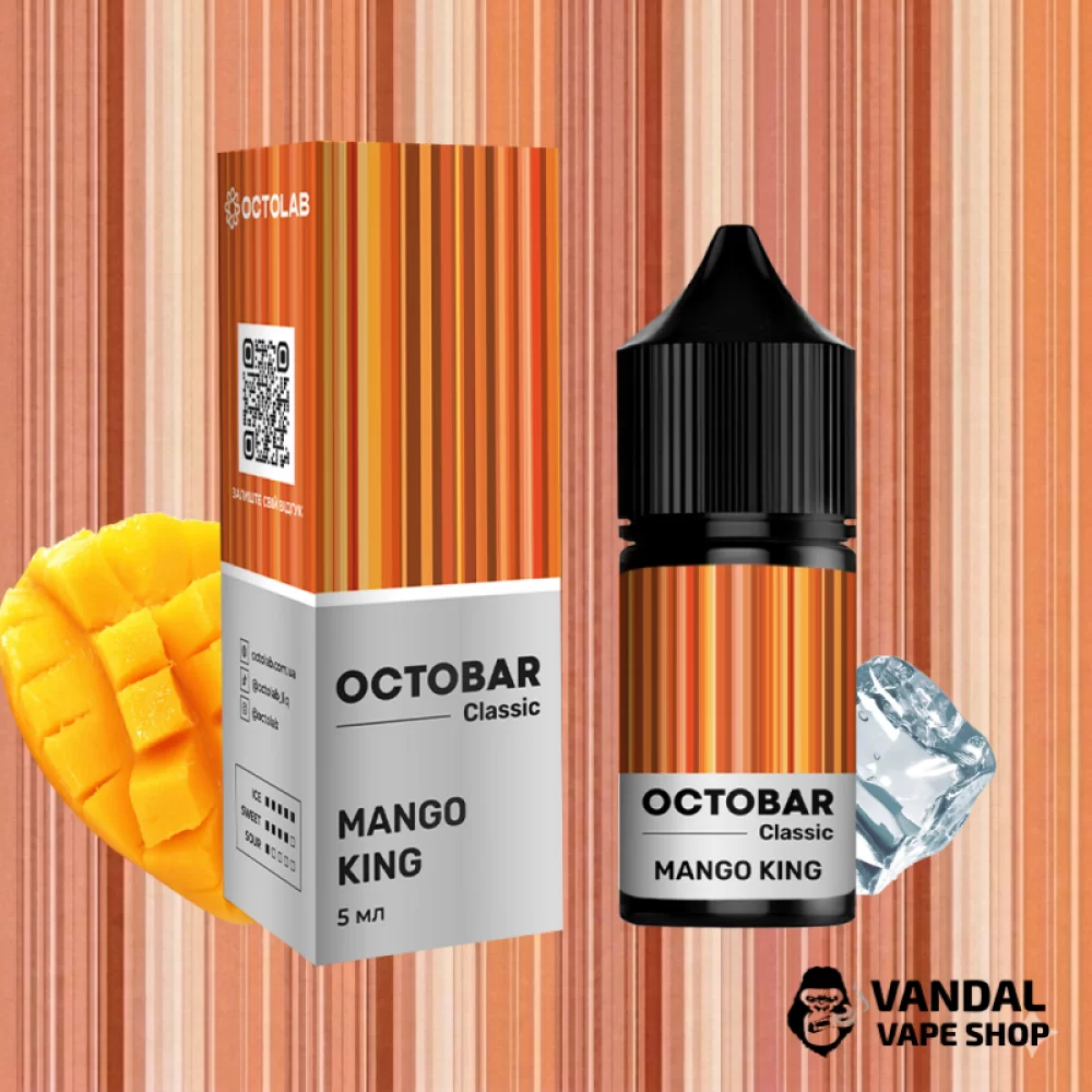 Набор для самозамеса OctoBar Salt 10 мл 50 мг со вкусом манго с холодком Набор для самозамеса OctoBar Salt 10 мл 50 мг со вкусом манго с холодком