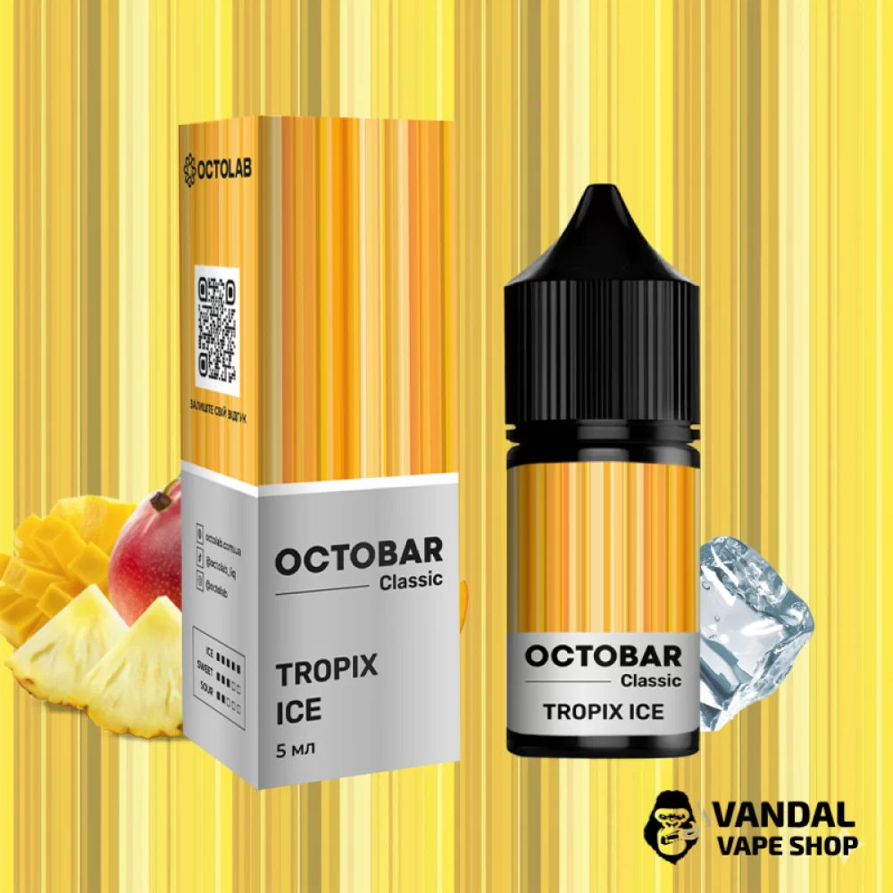 Набір для самозамісу OctoBar Salt 10 мл 50 мг зі смаком манго та ананасу з холодком