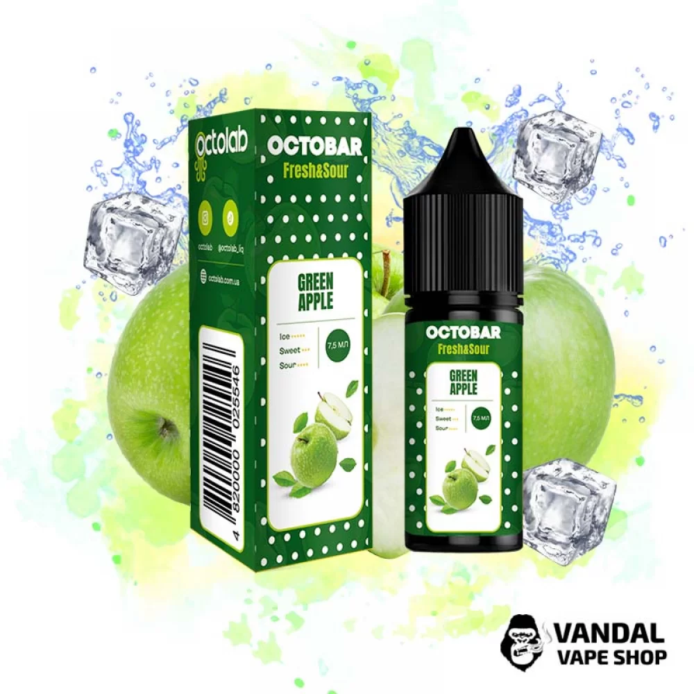 Набор для самозамеса Octobar Fresh & Sour со вкусом хрустящего зеленого яблока, дающее ощущение кислинки