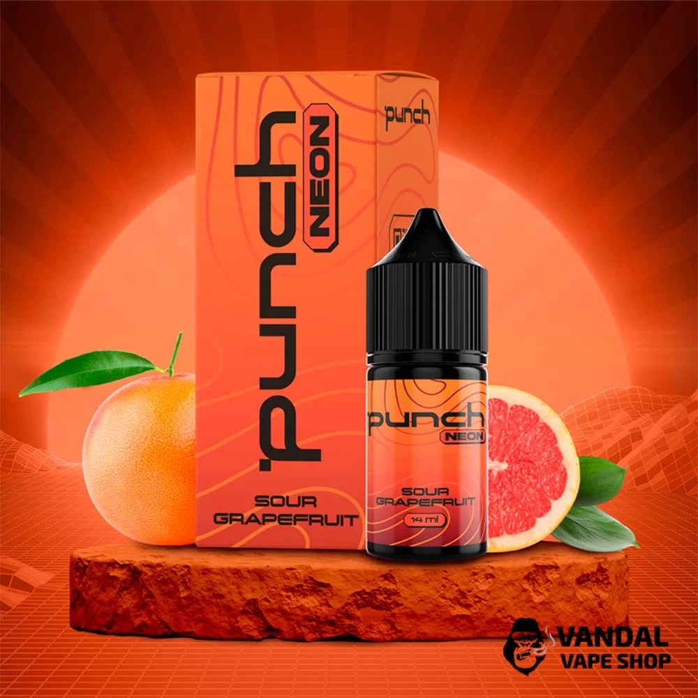 Набор для самозамеса Punch Neon 30 мл 30/50 мг со вкусом кислого грейпфрута Набор для самозамеса Punch Neon 30 мл 30/50 мг со вкусом кислого грейпфрута