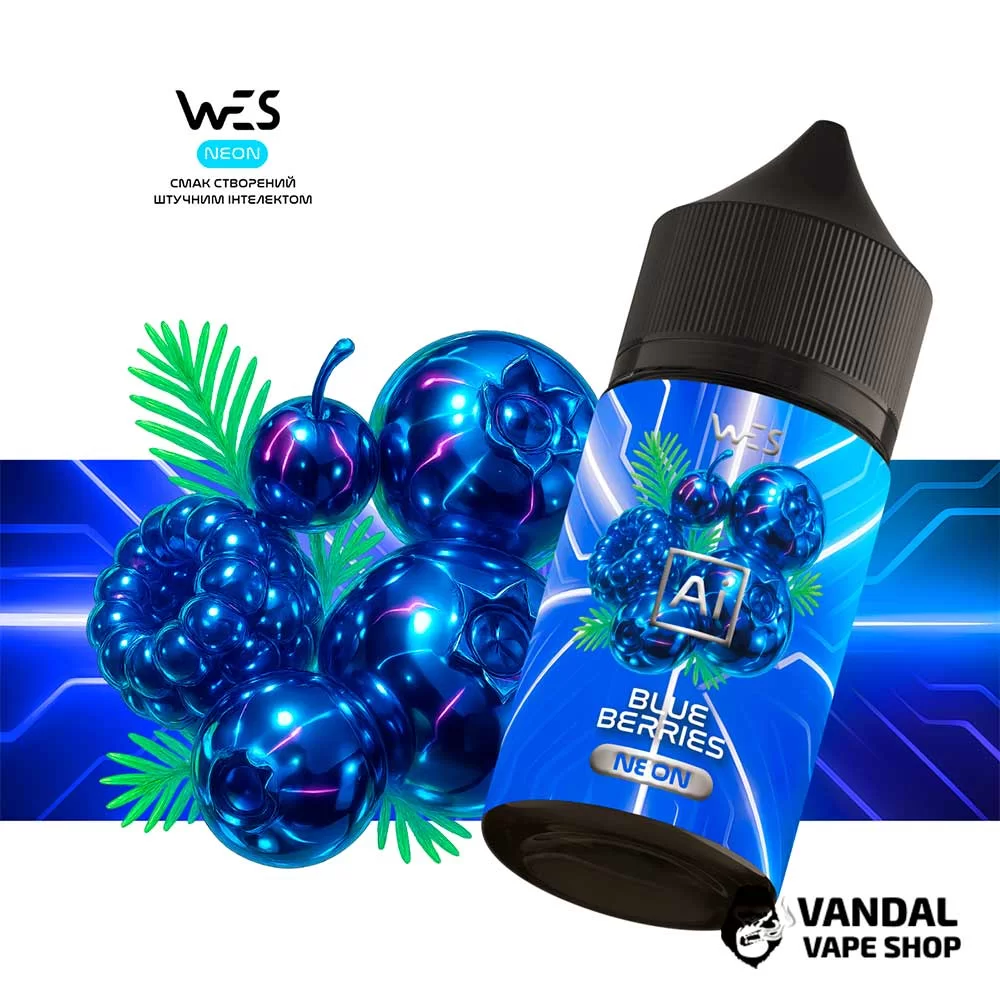 Набор для самозамеса WES Ai Neon 30 мл 50 мг со вкусом черники, ежевики и синей малины