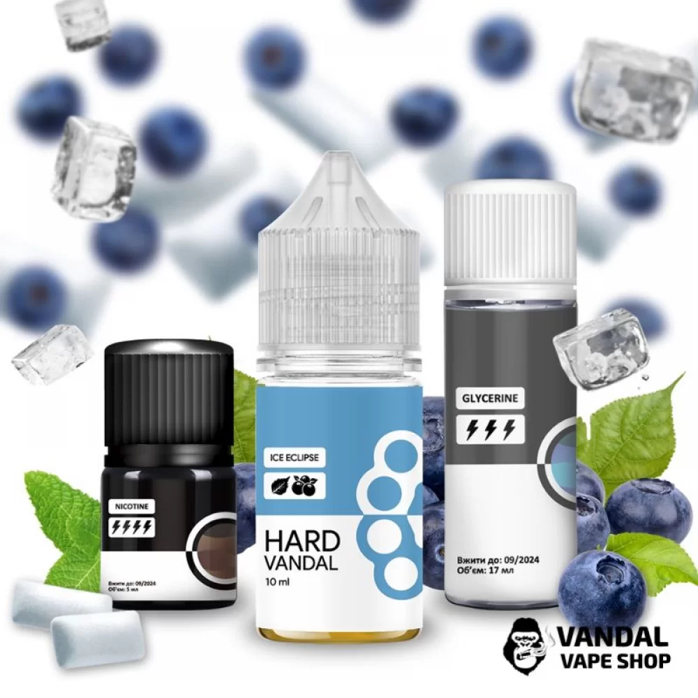 Набір для самозамісу HARD VANDAL 30 мл 65 мг зі смаком жуйки Eclipse з чорницею