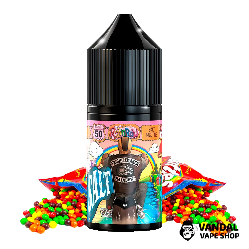 ЖИДКОСТЬ Troublemaker Salt Herson - 30 мл, 50 мг НА СОЛЕВОМ НИКОТИНЕ со вкусом конфет "Skittles"