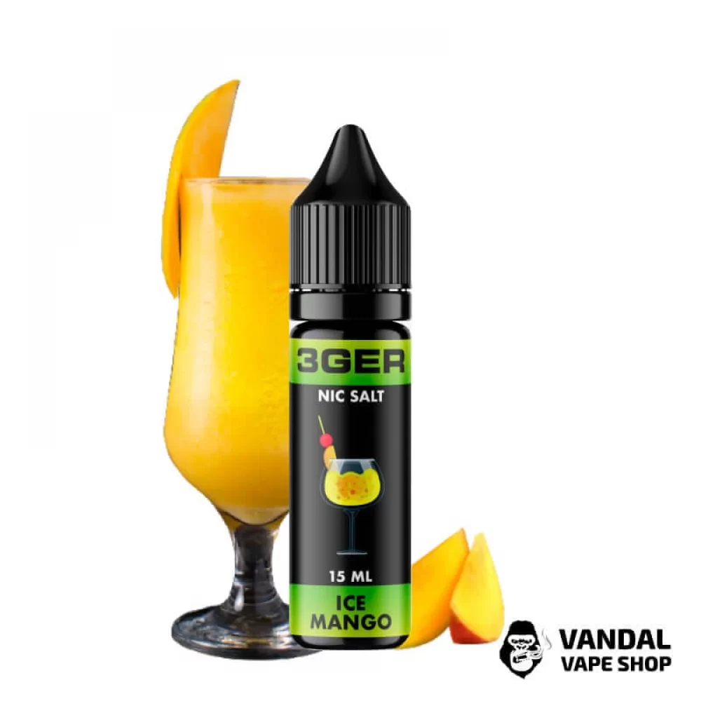 ЖИДКОСТЬ 3Ger Salt - Ice Mango 15 мл 25 мг НА СОЛЕВОМ НИКОТИНЕ СО ВКУСОМ холодного манго ЖИДКОСТЬ 3Ger Salt - Ice Mango 15 мл 25 мг НА СОЛЕВОМ НИКОТИНЕ СО ВКУСОМ холодного манго