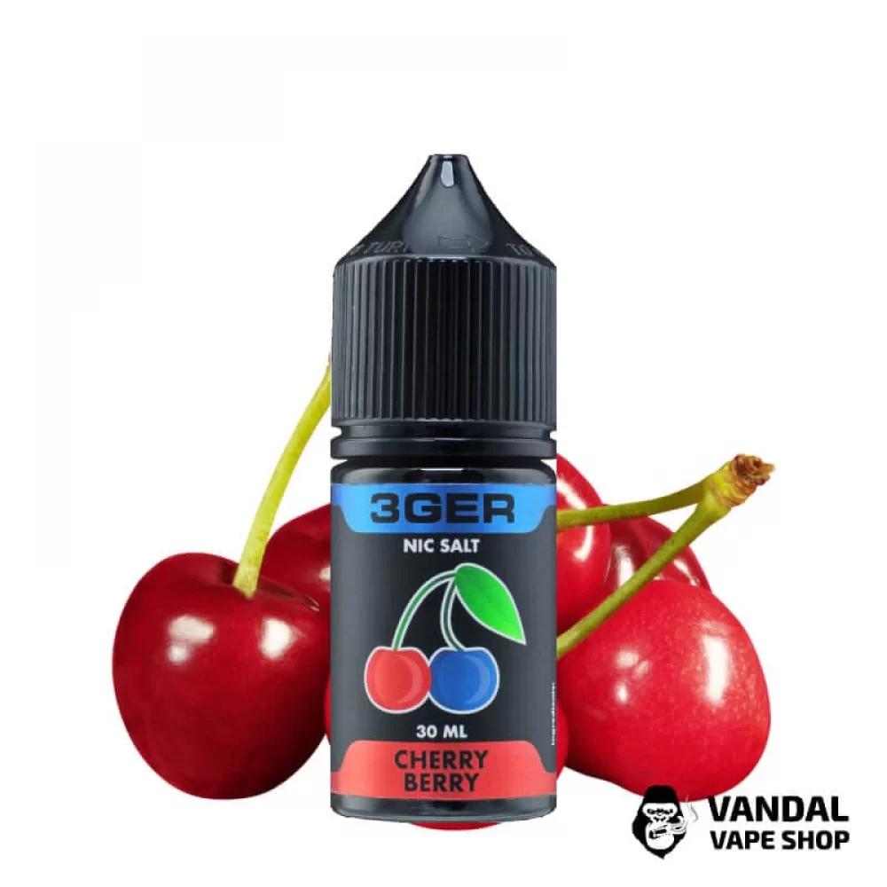 ЖИДКОСТЬ 3Ger Salt - Cherry Berry 30 мл 50 мг НА СОЛЕВОМ НИКОТИНЕ СО ВКУСОМ черешни