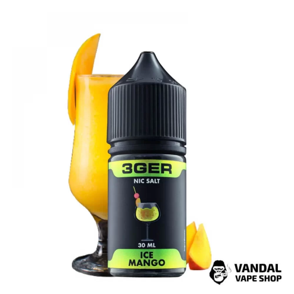 ЖИДКОСТЬ 3Ger Salt - Ice Mango 30 мл 35 мг НА СОЛЕВОМ НИКОТИНЕ СО ВКУСОМ холодного манго
