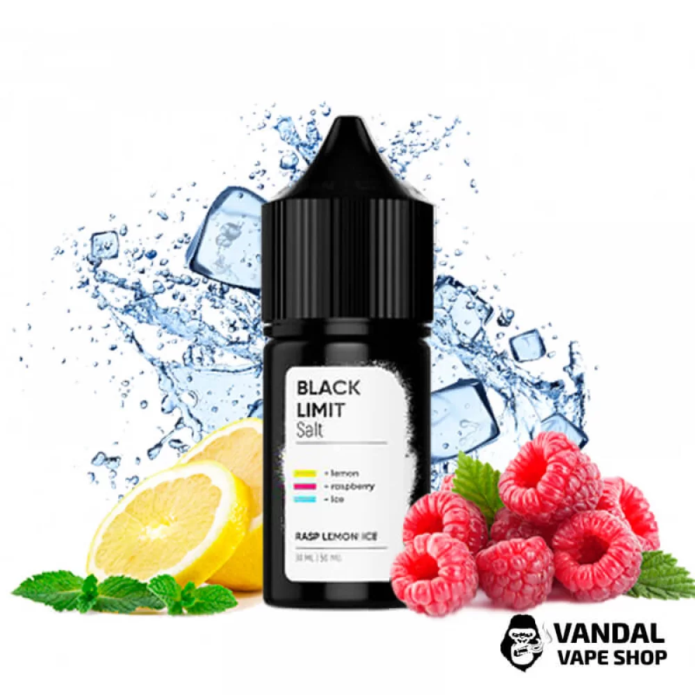 ЖИДКОСТЬ Black Limit Salt 30 мл НА СОЛЕВОМ НИКОТИНЕ со вкусом малины и лимона с холодком ЖИДКОСТЬ Black Limit Salt 30 мл НА СОЛЕВОМ НИКОТИНЕ со вкусом малины и лимона с холодком