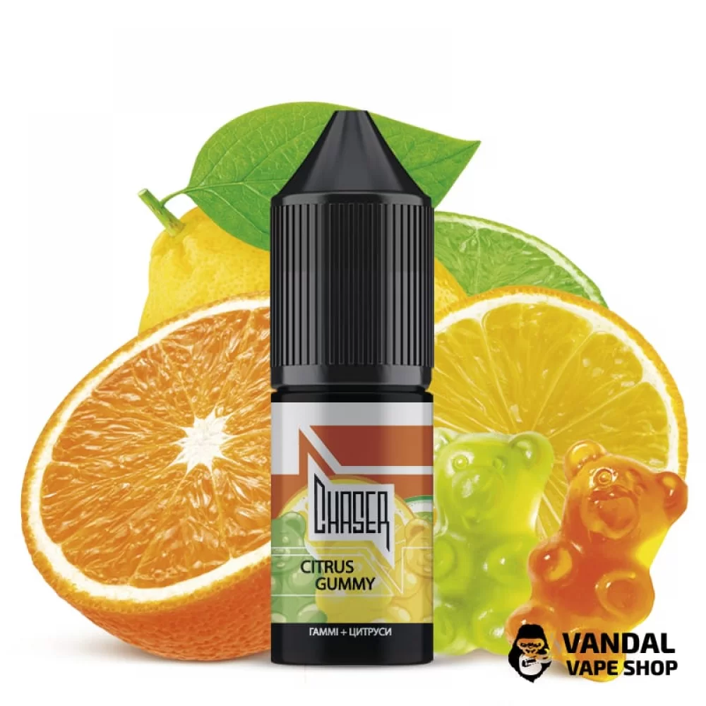 РІДИНА Chaser Salt - Citrus Gummy 30 мл 50 мг НА СОЛЬОВОМУ НІКОТИНІ З СМАКОМ жуйок гаммі з цитрусами РІДИНА Chaser Salt - Citrus Gummy 30 мл 50 мг НА СОЛЬОВОМУ НІКОТИНІ З СМАКОМ жуйок гаммі з цитрусами