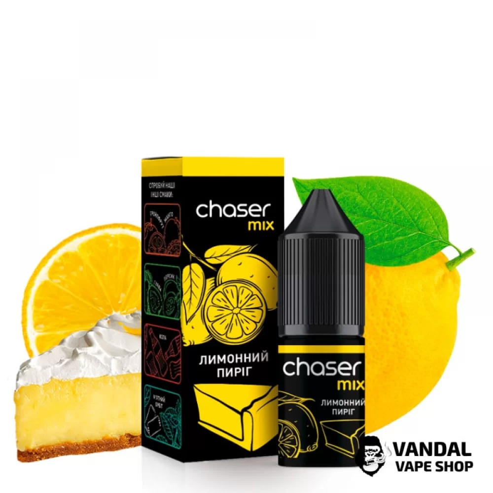 ЖИДКОСТЬ Chaser Mix SALT - Лимонный Пирог 10 мл 60 мг НА СОЛЕВОМ НИКОТИНЕ СО ВКУСОМ Лимонного Пирога