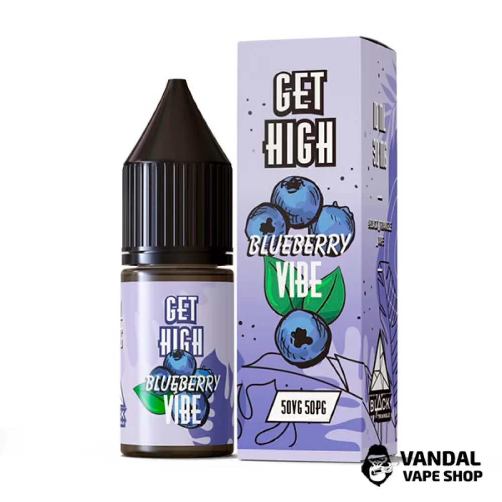 ЖИДКОСТЬ Get High - 10 мл НА СОЛЕВОМ НИКОТИНЕ 30 мг со вкусом черника с холодком