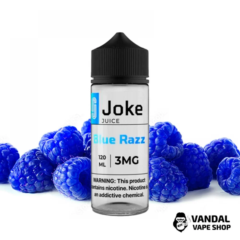 Жидкость Joke 120 мл на органическом никотине 3 мг со вкусом голубой малины Жидкость Joke 120 мл на органическом никотине 3 мг со вкусом голубой малины
