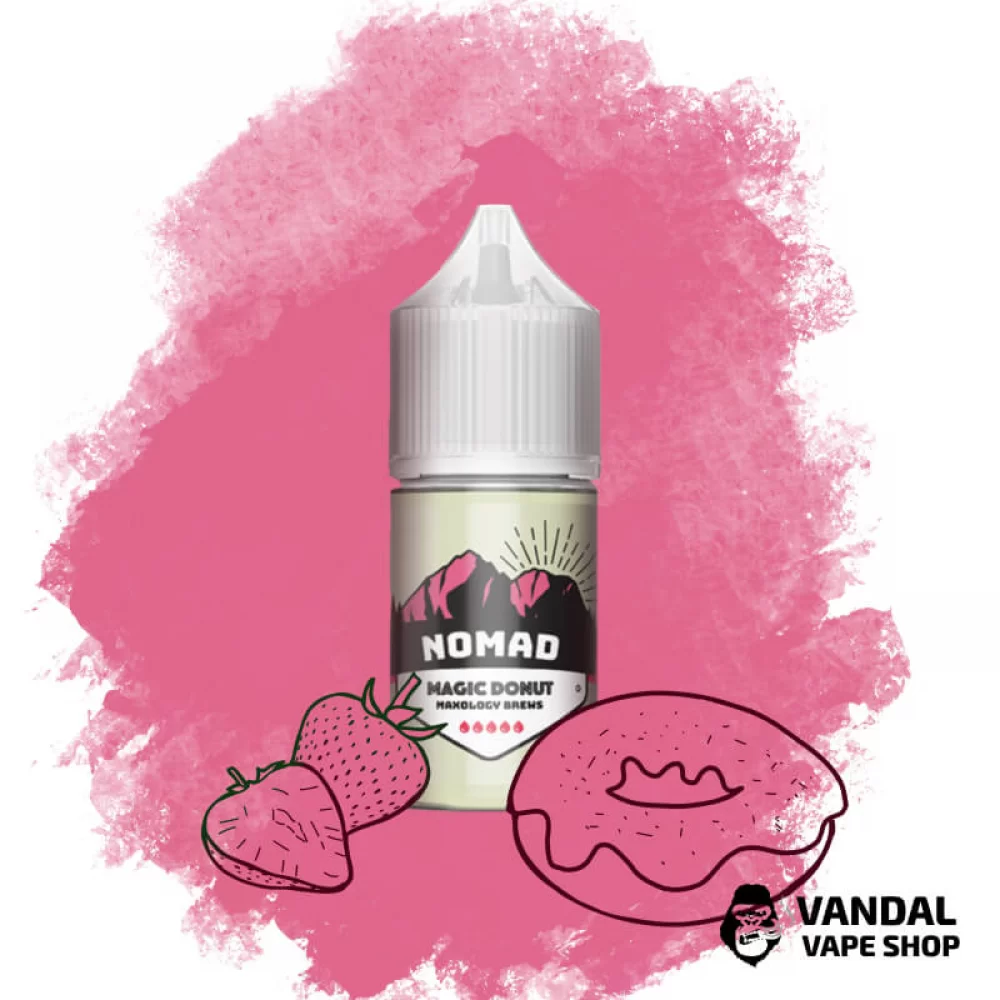 Жидкость NOMAD Salt 30 мл 50 мг на солевом никотине со вкусом клубничного пончика